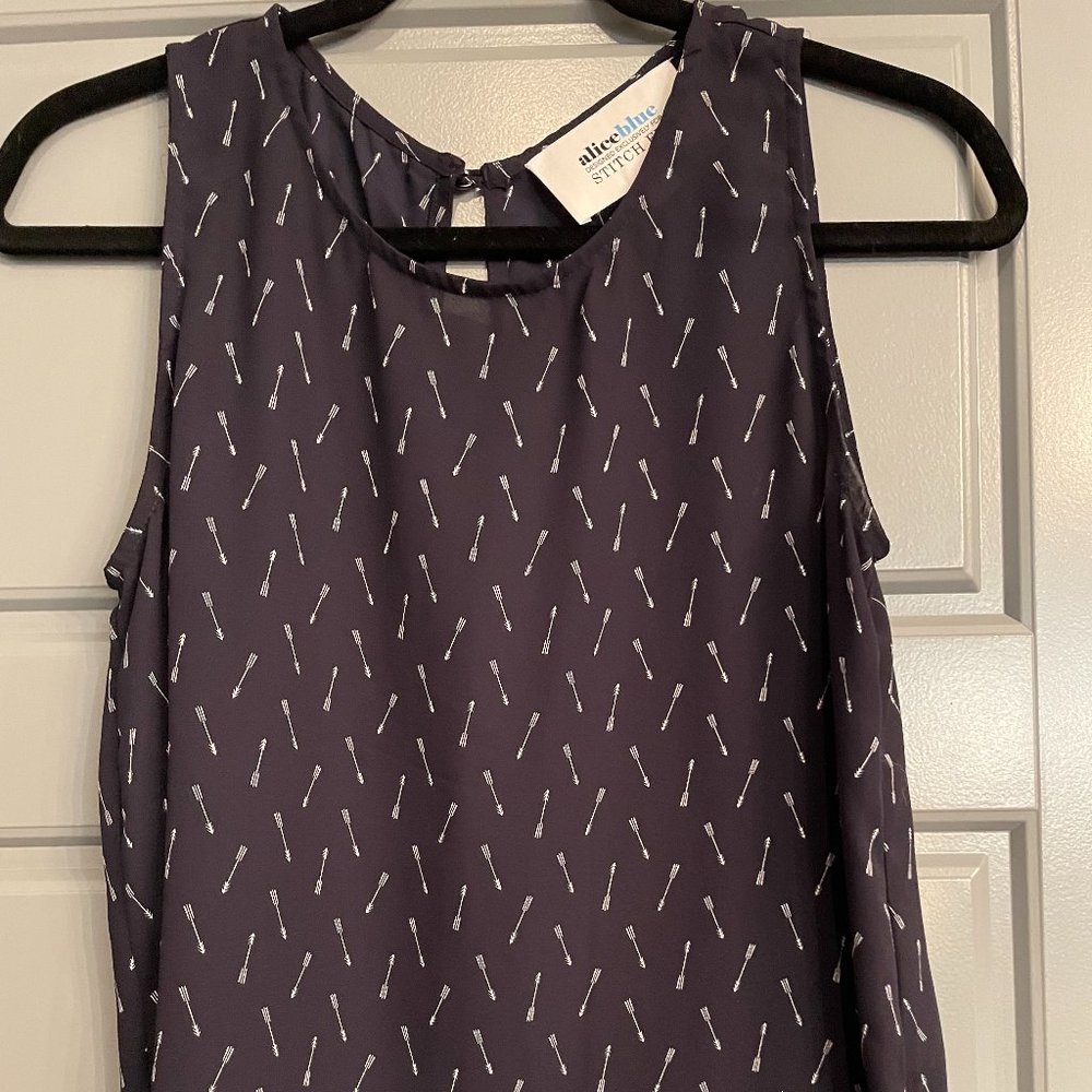 WORN ONCE Alice Blue Emmett Crew Neck Blouse